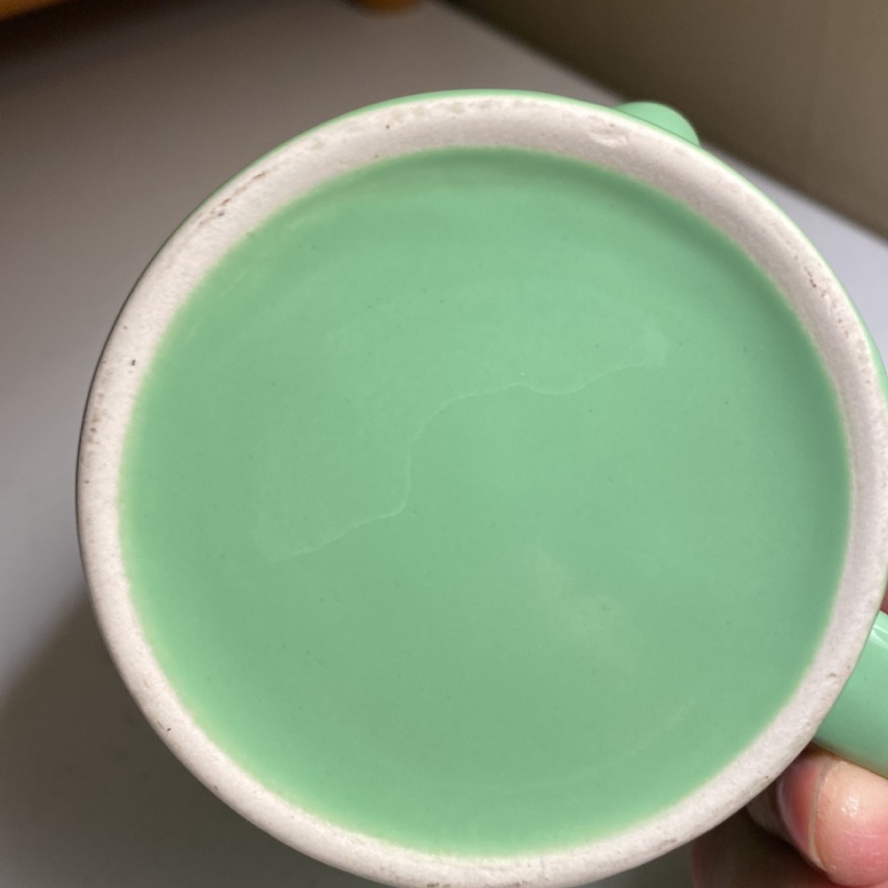 Novelty Green Smiley Face Mug - Picture 3 of 7